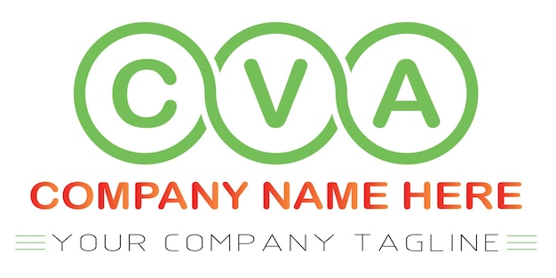 Vector cva letter logo design