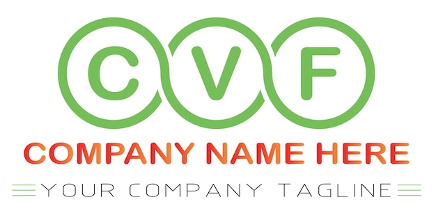 Vector cvf letter logo design