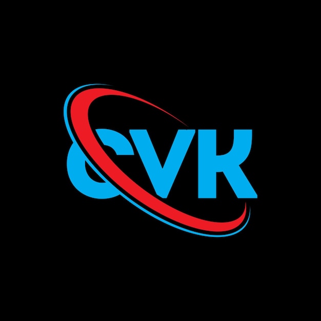 CVK 로고: CVK 문자 CVK 글자 로고 디자인 이니셜 (CVK 로고, 원과 대문자 모노그램 로고) 기술 사업 및 부동산 브랜드를 위한 CVK 타이포그래피