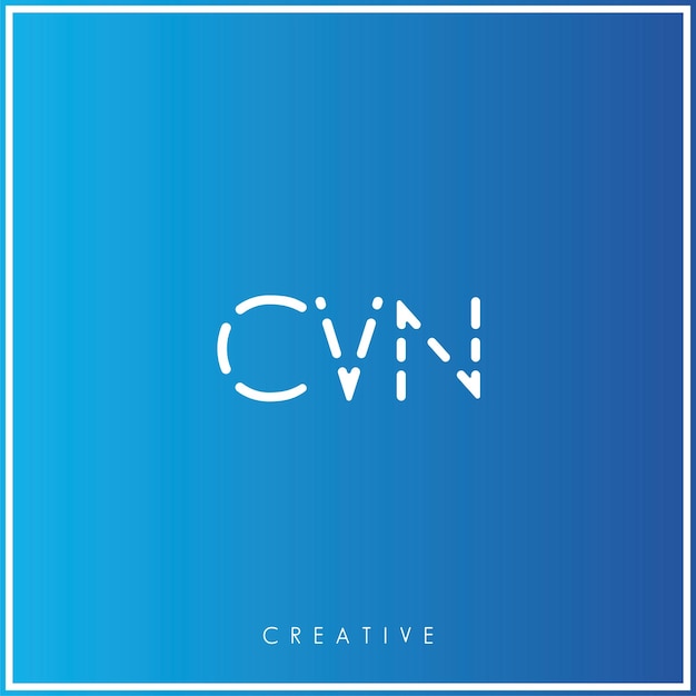 CVN Premium Vector laatst Logo Design Creatief Logo Vector Illustratie Minimaal Logo Monogram