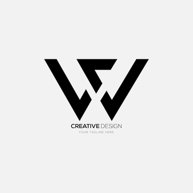 CW brief modern monogram logo