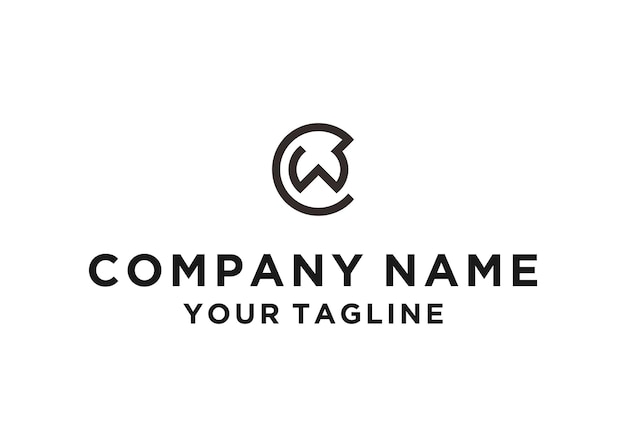 Cw logo ontwerp vector