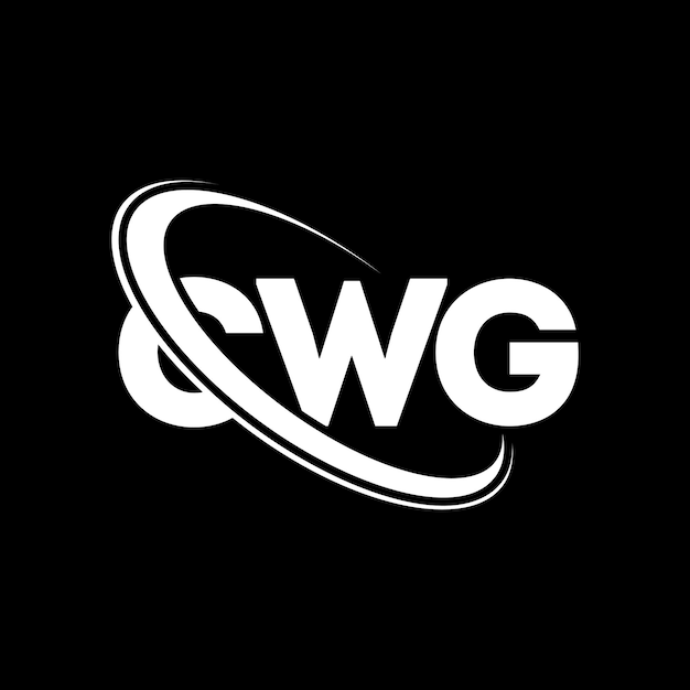 Vettore logo cwg (letter) design del logo cwg (lettera) iniziali logo cwg collegato con cerchio e monogramma in maiuscolo logo cwg tipografia per il business tecnologico e il marchio immobiliare