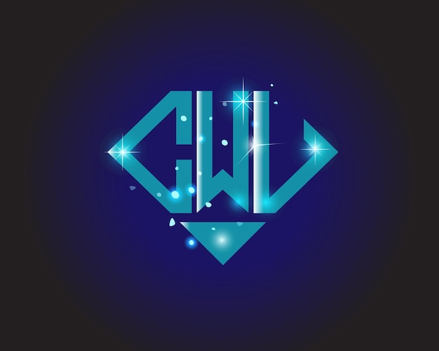 CWU initial modern logo design vector icon template