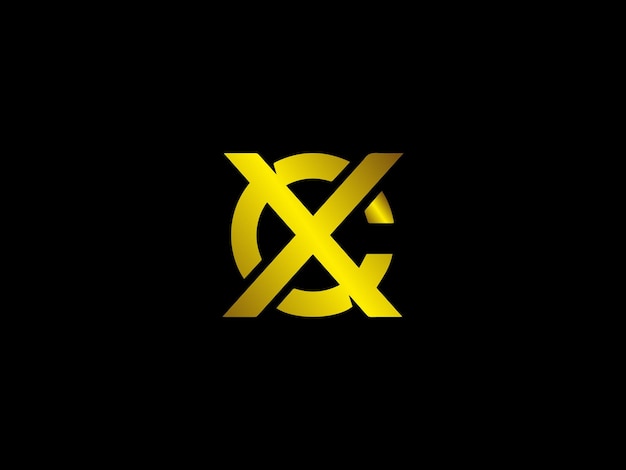 Vettore progettazione del logo cx