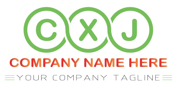 CXJ Letter Logo Design