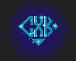 Vector cxk initial modern logo design vector icon template