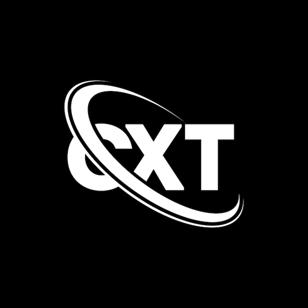 Vector cxt logo cxt letter cxt letter logo design initials cxt logo linked with circle and uppercase monogram logo cxt typography for technology business and real estate brand