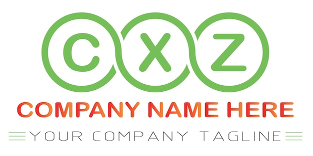 Cxz letter logo design