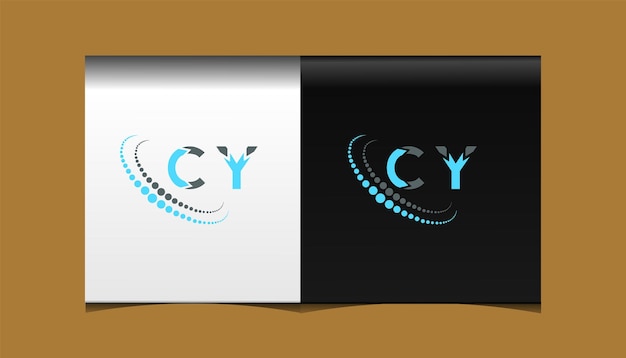 Начальный современный векторный шаблон логотипа CY