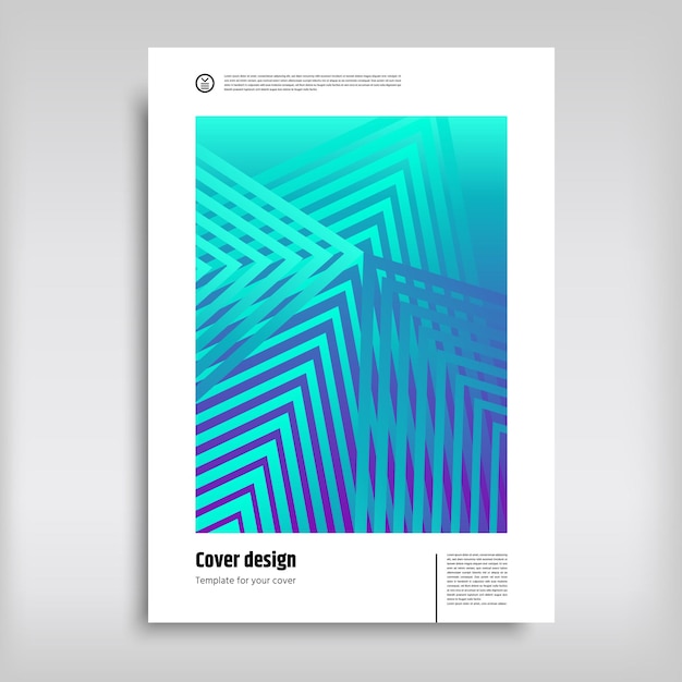 Cyaan blauw violet halftoon verloop vector covers Sjablonen met geometrische vormen Tijdschrift tijdschrift ontwerp achtergrond set Hipster patroon cover collectie Modern ontwerp voor posters