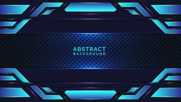 Cyan And Blue Gradient Style Abstract Background