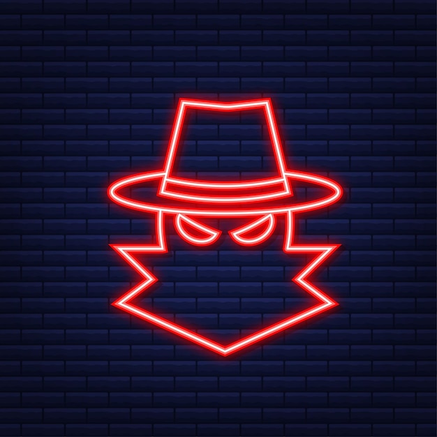 Vector cyber attack. data phishing with fishing hook, laptop, internet security. neon style. vector illustration.