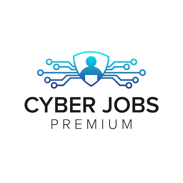 Cyber banen logo vector pictogrammalplaatje