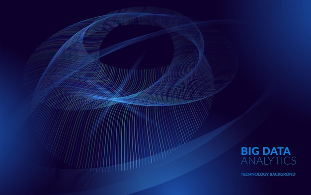 cyber big data flow particles bokeh digital neural network concept of artificial intelligence ai technology and machine deep learning science technology presentation digital background vector