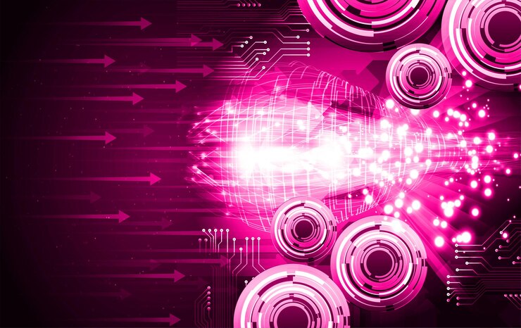Vector cyber circuit future technology concept background