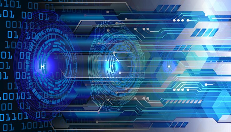 Vector cyber circuit future technology concept background