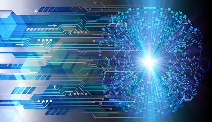 Vector cyber circuit future technology concept background