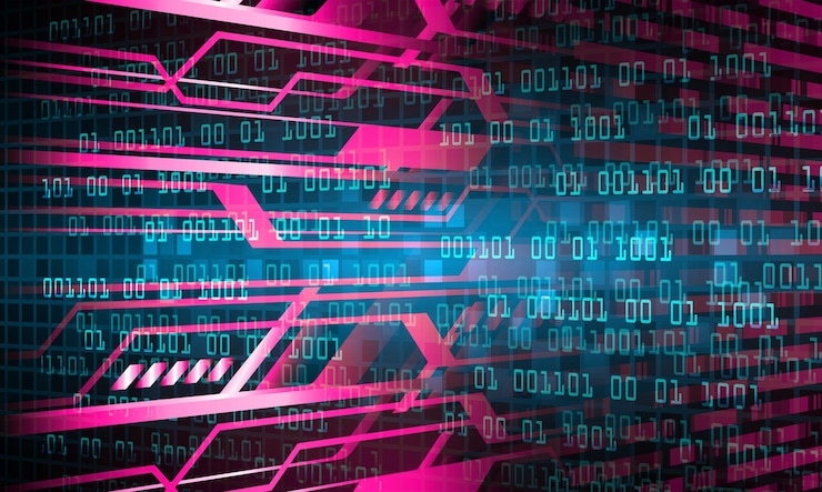 Vector cyber circuit future technology concept background