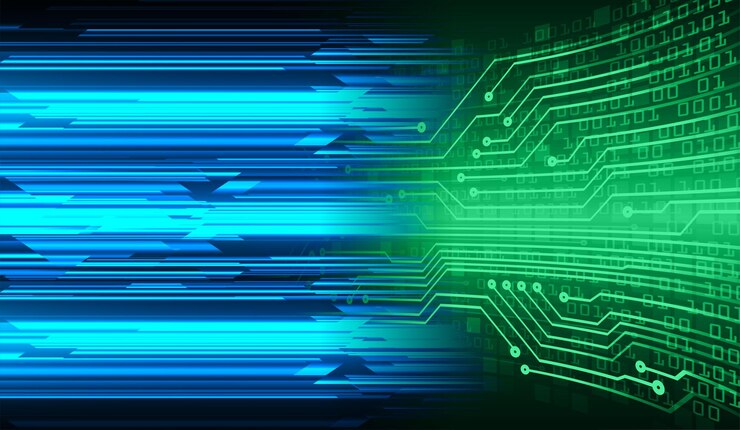 Vector cyber circuit future technology concept background