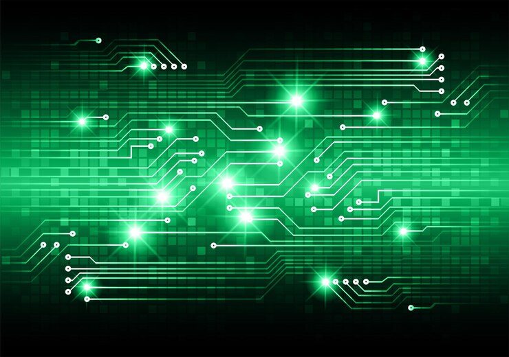 Vector cyber circuit future technology concept background