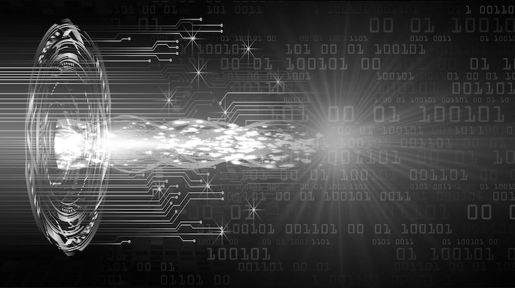 Vector cyber circuit future technology concept background