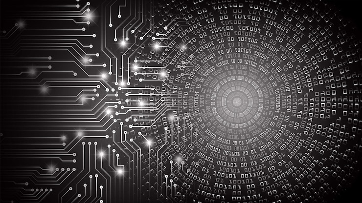 Vector cyber circuit future technology concept background