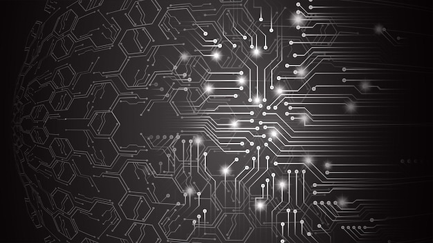 cyber circuit future technology concept background