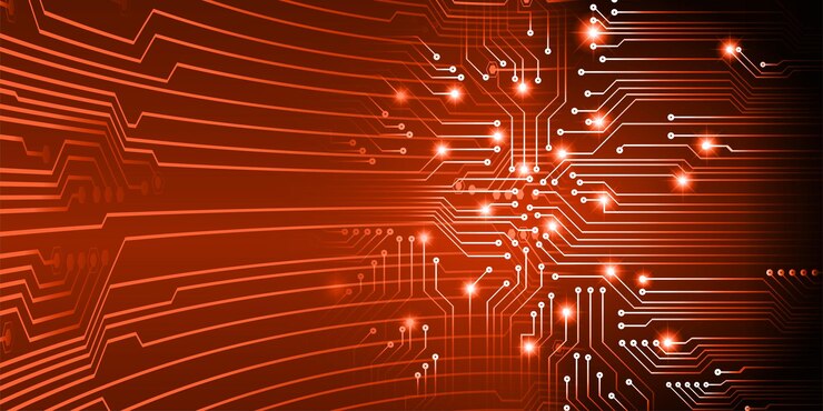 Vector cyber circuit future technology concept background