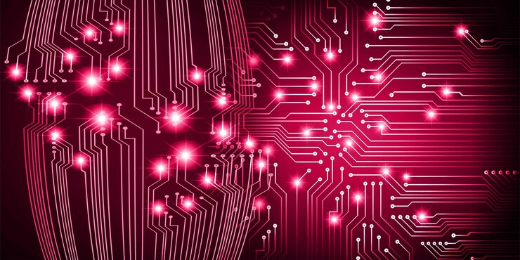 Vector cyber circuit future technology concept background