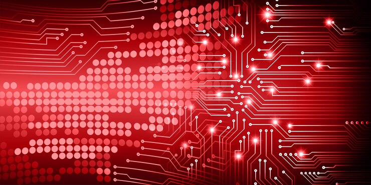 Vector cyber circuit future technology concept background