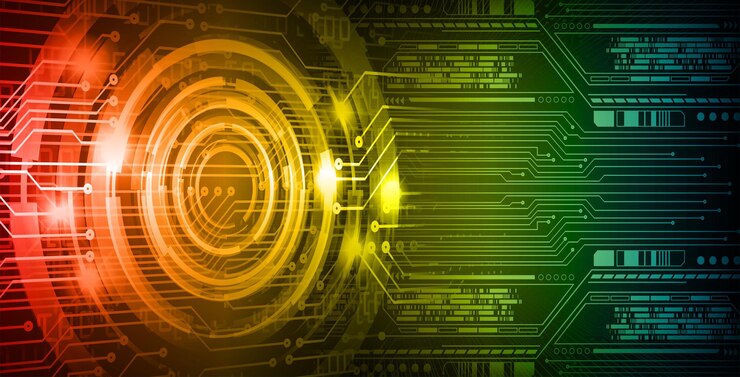 Vector cyber circuit future technology concept background