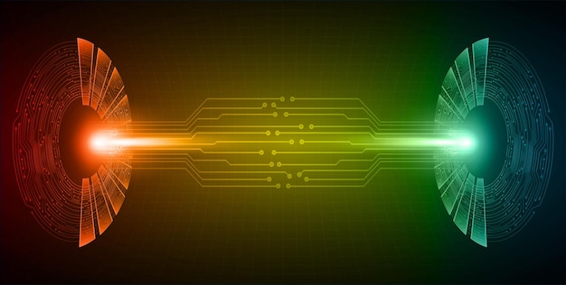 Contesto del concetto di tecnologia del futuro del circuito cibernetico