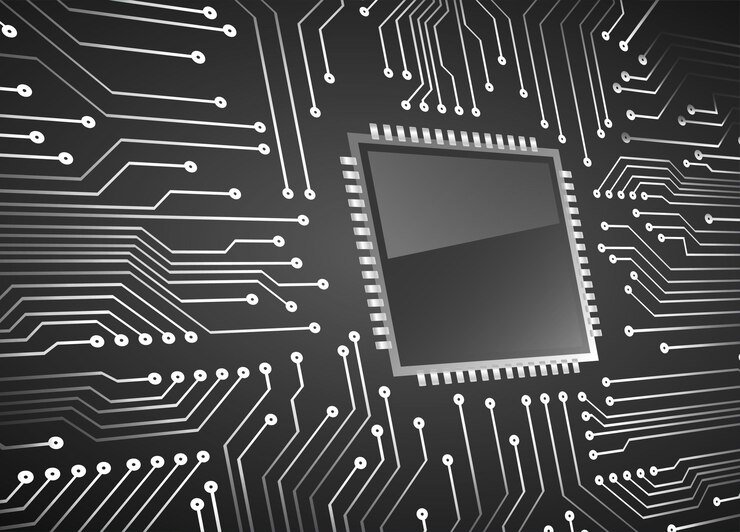 Vector cyber circuit future technology concept background