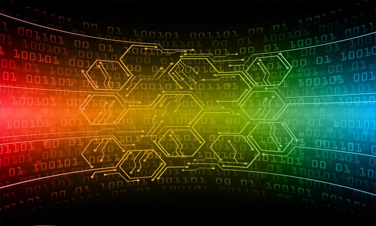 Vector cyber circuit future technology concept background