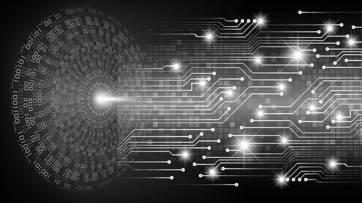 Vector cyber circuit future technology concept background
