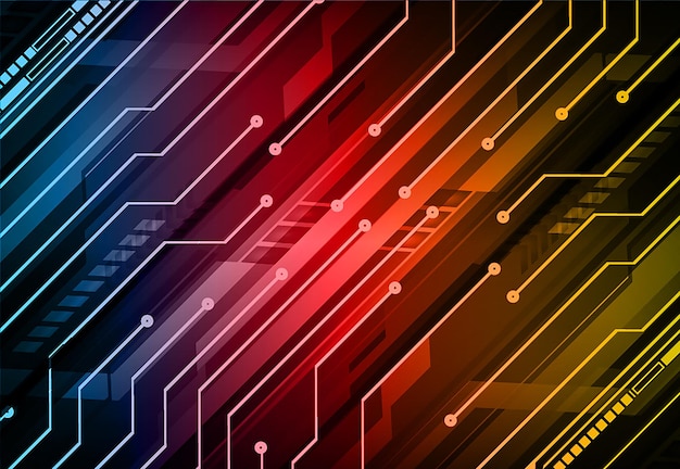 Vector cyber circuit future technology concept background