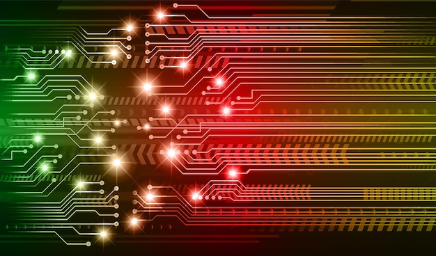 Fondo di concetto di tecnologia futura del circuito cyber