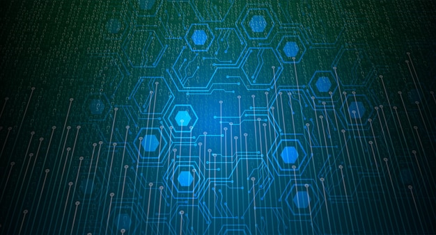 cyber circuit future technology concept background