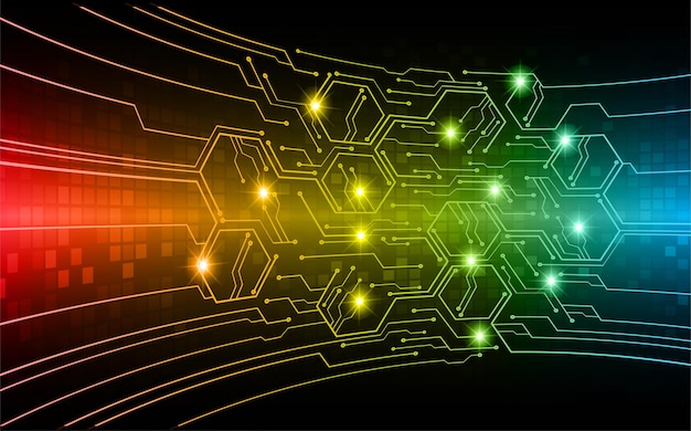 cyber circuit toekomstige technologie concept achtergrond