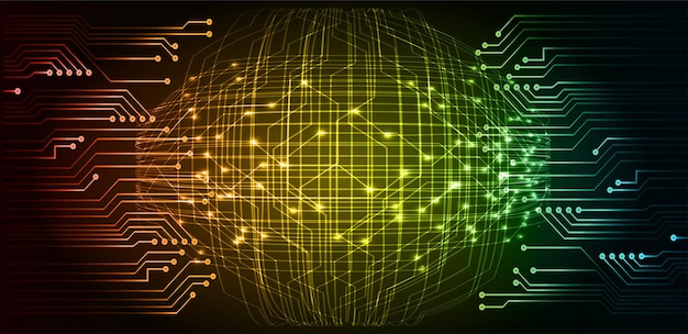 Cyber circuit toekomstige technologie concept achtergrond