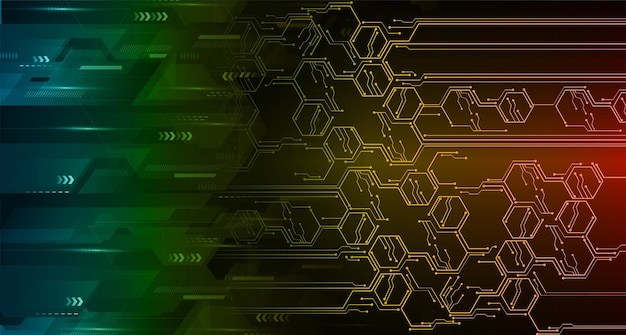 Cyber circuit toekomstige technologie concept achtergrond