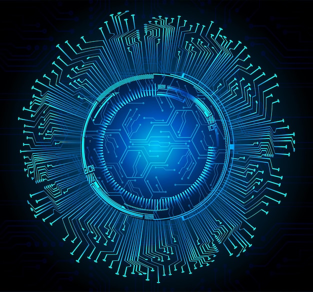 Vector cyber circuit toekomstige technologie concept achtergrond