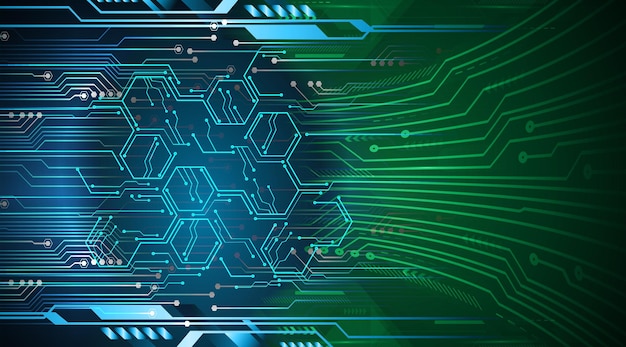 Cyber circuit toekomstige technologie concept achtergrond