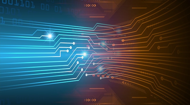cyber circuit toekomstige technologie concept achtergrond