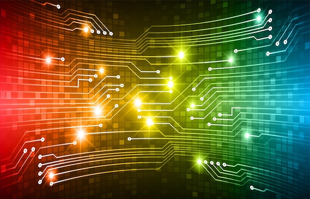 Cyber circuit toekomstige technologie concept achtergrond