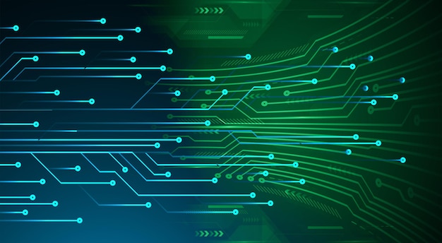 Cyber circuit toekomstige technologie concept achtergrond