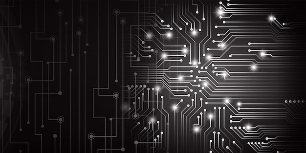 Cyber circuit toekomstige technologie concept achtergrond