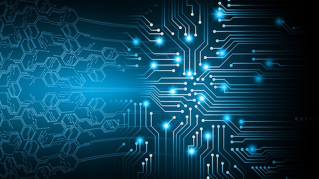 Cyber circuit toekomstige technologie concept achtergrond