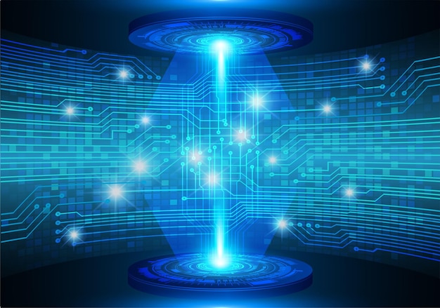 cyber circuit toekomstige technologie concept achtergrond